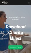 How charitymiles.org looks like on a mobile device such as an iPhone.