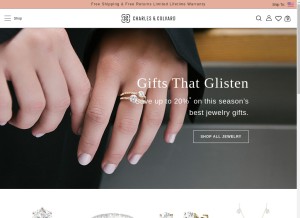 How charlesandcolvard.com looks like on a tablet such as an iPad.