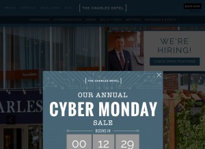 How charleshotel.com looks like on a tablet such as an iPad.