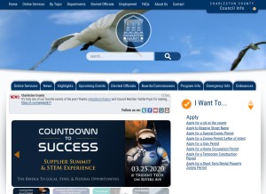 How charlestoncounty.org looks like on a tablet such as an iPad.