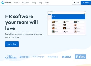 How charliehr.com looks like on a tablet such as an iPad.