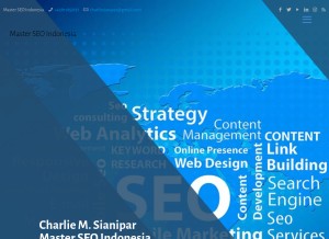 How charliesianipar.com looks like on a tablet such as an iPad.