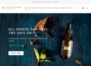 How charlottesweb.com looks like on a tablet such as an iPad.