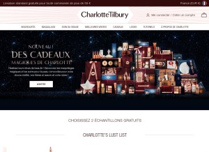 How charlottetilbury.com looks like on a tablet such as an iPad.
