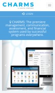 How charmsmusic.com looks like on a mobile device such as an iPhone.