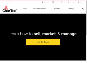 How chartec.net looks like on a tablet such as an iPad.