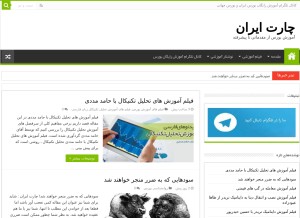 How chartiran.com looks like on a tablet such as an iPad.