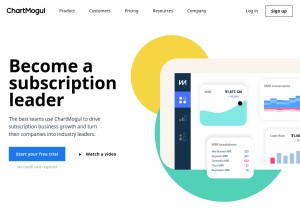 How chartmogul.com looks like on a tablet such as an iPad.