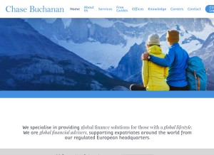 How chasebuchanan.com looks like on a tablet such as an iPad.