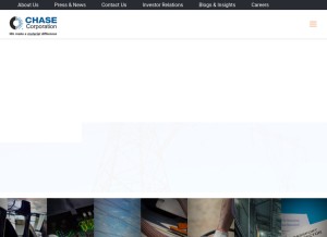 How chasecorp.com looks like on a tablet such as an iPad.