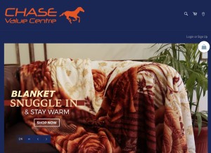 How chasevaluecentre.com looks like on a tablet such as an iPad.