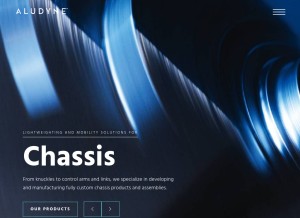 How chassix.com looks like on a tablet such as an iPad.