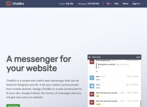 How chatbro.com looks like on a tablet such as an iPad.