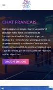 How chatfrancais.org looks like on a mobile device such as an iPhone.