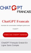How chatgpt-francais.com looks like on a mobile device such as an iPhone.