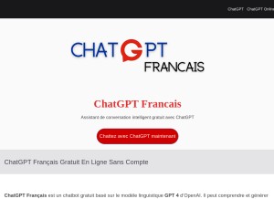 How chatgpt-francais.com looks like on a tablet such as an iPad.