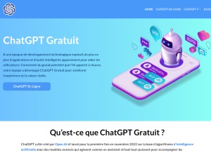 How chatgptgratuit.org looks like on a tablet such as an iPad.