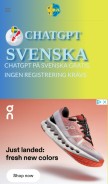 How chatgptsvenska.io looks like on a mobile device such as an iPhone.