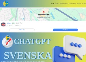 How chatgptsvenska.io looks like on a tablet such as an iPad.