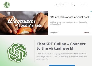 How chatgptxonline.com looks like on a tablet such as an iPad.