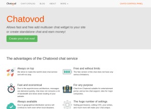How chatovod.com looks like on a tablet such as an iPad.