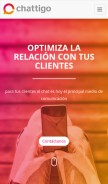 How chattigo.com looks like on a mobile device such as an iPhone.