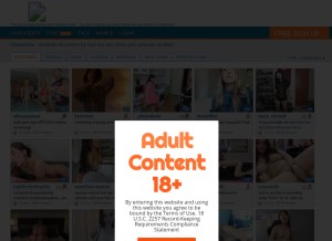 How chaturbate.website looks like on a tablet such as an iPad.