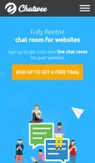 How chatwee.com looks like on a mobile device such as an iPhone.