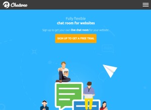 How chatwee.com looks like on a tablet such as an iPad.