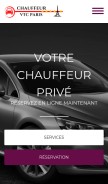 How chauffeurs-vtc.paris looks like on a mobile device such as an iPhone.