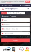 How cheapflightsfares.com looks like on a mobile device such as an iPhone.