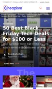 How cheapism.com looks like on a mobile device such as an iPhone.