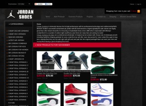 How cheaprealjordansonsale.com looks like on a tablet such as an iPad.