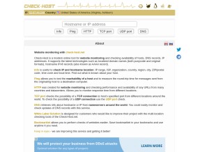 How check-host.net looks like on a tablet such as an iPad.