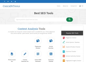 How checkbytools.com looks like on a tablet such as an iPad.