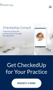 How checkedup.com looks like on a mobile device such as an iPhone.