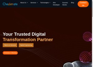 How checkmateq.com looks like on a tablet such as an iPad.