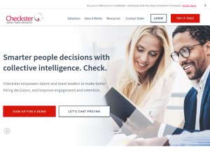 How checkster.com looks like on a tablet such as an iPad.