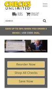 How checksunlimited.com looks like on a mobile device such as an iPhone.