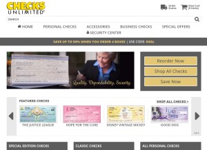 How checksunlimited.com looks like on a tablet such as an iPad.