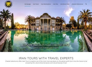 How cheetah-adventures.com looks like on a tablet such as an iPad.