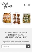 How chefsavvy.com looks like on a mobile device such as an iPhone.