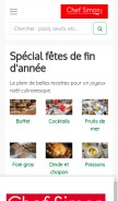 How chefsimon.com looks like on a mobile device such as an iPhone.
