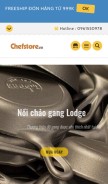 How chefstore.vn looks like on a mobile device such as an iPhone.