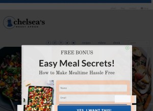 How chelseasmessyapron.com looks like on a tablet such as an iPad.