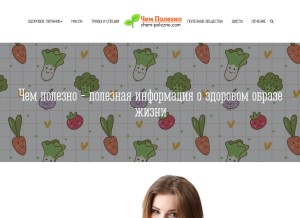 How chem-polezno.com looks like on a tablet such as an iPad.