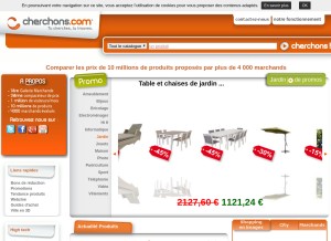 How cherchons.com looks like on a tablet such as an iPad.