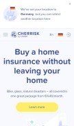 How cherrisk.com looks like on a mobile device such as an iPhone.