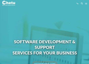 How chetu.com looks like on a tablet such as an iPad.