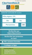 How chezvotrehote.fr looks like on a mobile device such as an iPhone.